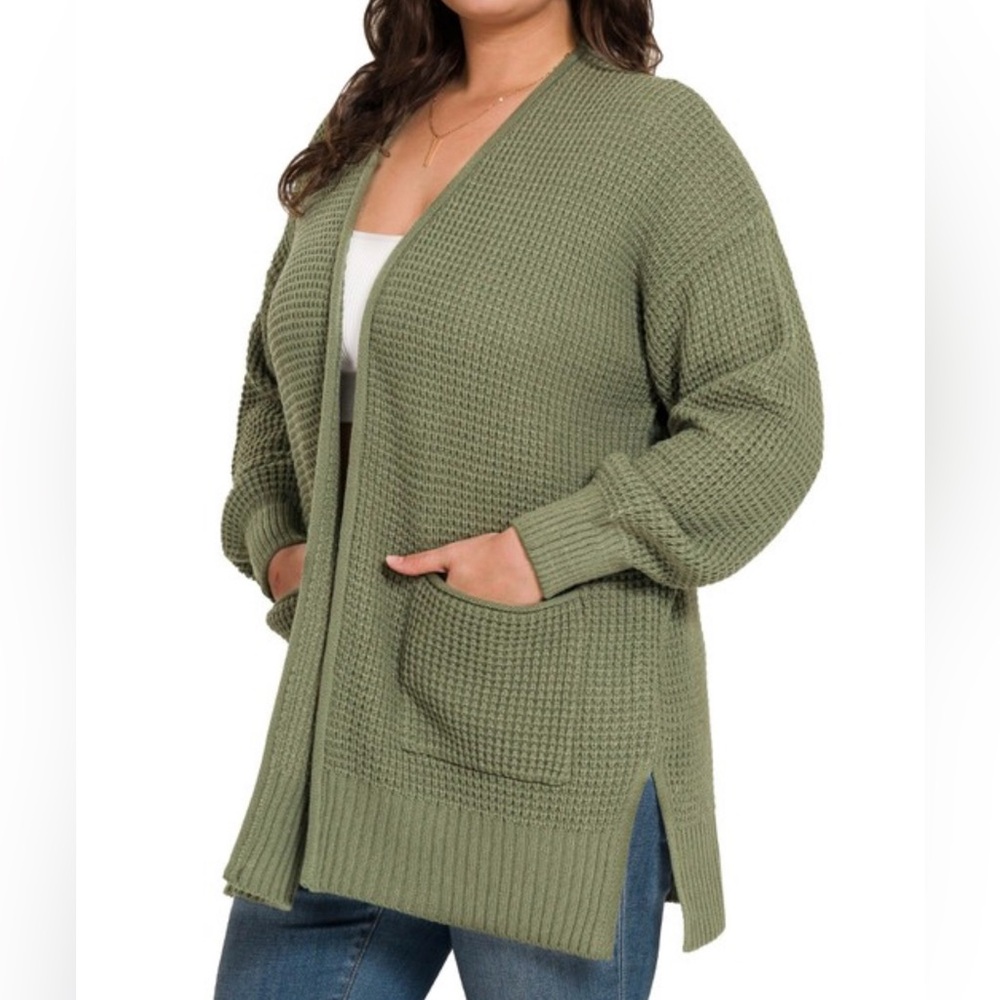 Zenana Outfitters Sage Green Women's Cardigan